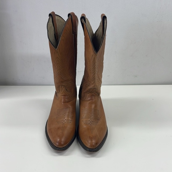 Abilene Womens Western Boots Leather Embroidered Pull On Boots in Brown Size 9.5 - Picture 2 of 14